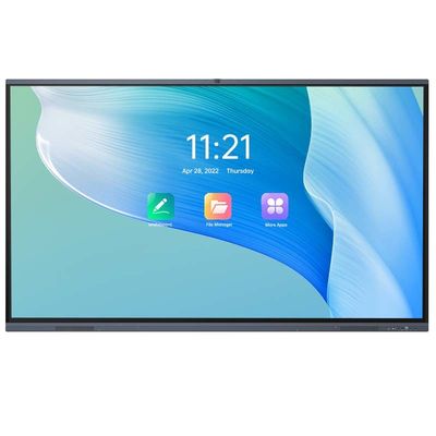 Android 11 Interactive Flat Panel สัมผัส 20 จุดสำหรับการศึกษาการประชุม