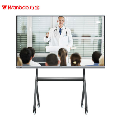 H6B 65 นิ้ว 4K กระดานไวท์บอร์ดชิป 982 มินิพีซีราคาถูกสำหรับสำนักงานการศึกษา