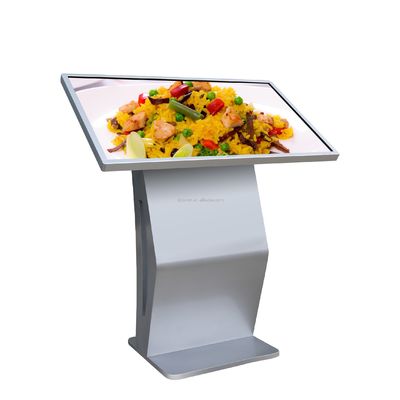 65 '' ป้ายอิเล็กทรอนิกส์แนวนอน HD Wi-Fi Network Touch LCD Screen Query Machine