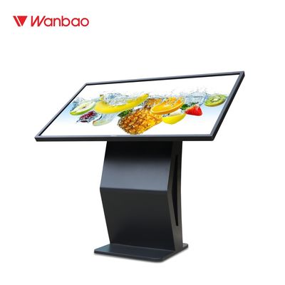 65 '' ป้ายอิเล็กทรอนิกส์แนวนอน HD Wi-Fi Network Touch LCD Screen Query Machine