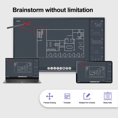 75'' H10 OEM 4K UHD Touch Screen กระดานไวท์บอร์ดแบบโต้ตอบ Smart Interactive Display