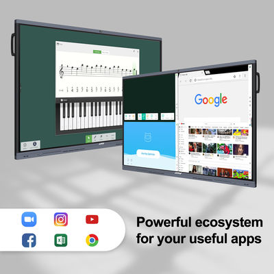 H11D กระดานไวท์บอร์ดแบบโต้ตอบขนาด 75 นิ้ว Smart Digital Board พร้อมจุดสัมผัส 40 จุด