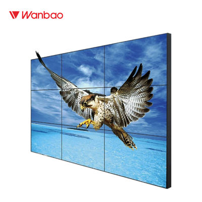 แผ่นผนังวิดีโอแอลซีดีทีวี 1080P 1080P โซลูชัน LED ฝาปิดช่องแคบพิเศษขนาด 55 นิ้ว