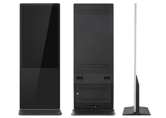 Wifi Ultra Slim ในร่มจอแอลซีดีป้ายโฆษณาดิจิตอล Kiosk ด้วยกระจก