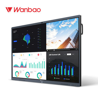 20 Point Touch TV การศึกษาไวท์บอร์ดอินเตอร์แอกทีฟวิดีโอบนเครือข่าย 86 นิ้ว