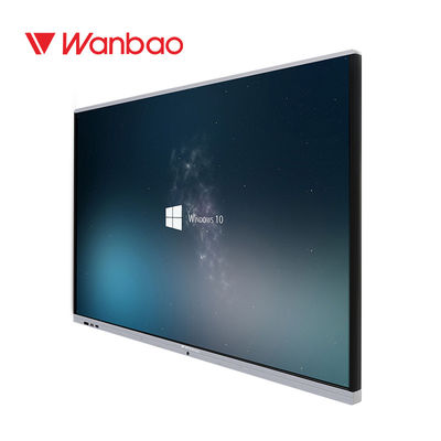 กระดานไวท์บอร์ดหน้าจอสัมผัสแบบติดผนัง 65 '' 4K Digital Display Writting ที่แม่นยำ