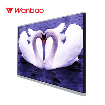 กระดานไวท์บอร์ดหน้าจอสัมผัสแบบติดผนัง 65 '' 4K Digital Display Writting ที่แม่นยำ