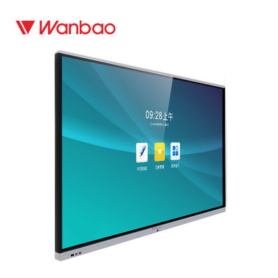 กระดานไวท์บอร์ดหน้าจอสัมผัสแบบติดผนัง 65 '' 4K Digital Display Writting ที่แม่นยำ