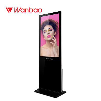 43 50 55 65 นิ้วตั้งพื้นเครื่องเล่นโฆษณา LCD หน้าจอวิดีโอ Android OEM