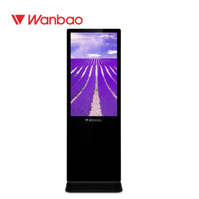 43 50 55 65 นิ้วตั้งพื้นเครื่องเล่นโฆษณา LCD หน้าจอวิดีโอ Android OEM