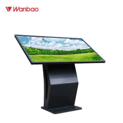 ในร่มมัลติมีเดียแนวนอนหน้าจอสัมผัส Query Machine Kiosk PC ตั้งพื้น