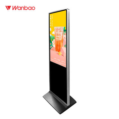 จอแสดงผล LED โฆษณา FHD ในร่ม, 65 นิ้วหน้าจอสัมผัสยืนอยู่คนเดียวป้าย