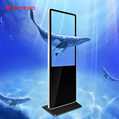 ตั้งพื้นป้ายโฆษณาในร่ม LCD ป้ายดิจิตอล WiFi Full HD Digital Advertising Panel