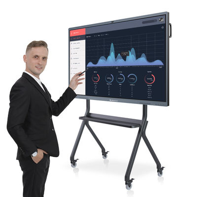 100 '' Digital Interactive Board Smart Digital IR Whiteboard ขาตั้งจอแสดงผลแบบโต้ตอบสำหรับการประชุม