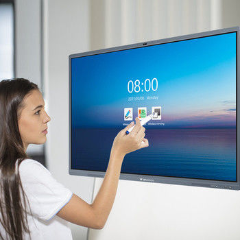 86 incn โรงงานขายส่ง OEM IR touch หน้าจอโต้ตอบสมาร์ทไวท์บอร์ดดิจิตอล all in one flat panel