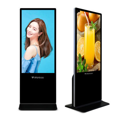 43 50 55 65 นิ้วหน้าจอสัมผัสแนวตั้ง Totem โฆษณา LCD จอแสดงผลป้ายดิจิตอล