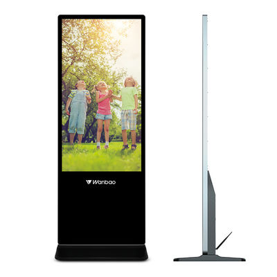 เครื่องเล่นโฆษณาป้ายดิจิตอล LCD ภายในอาคารขนาด 65 นิ้วหลายภาษา