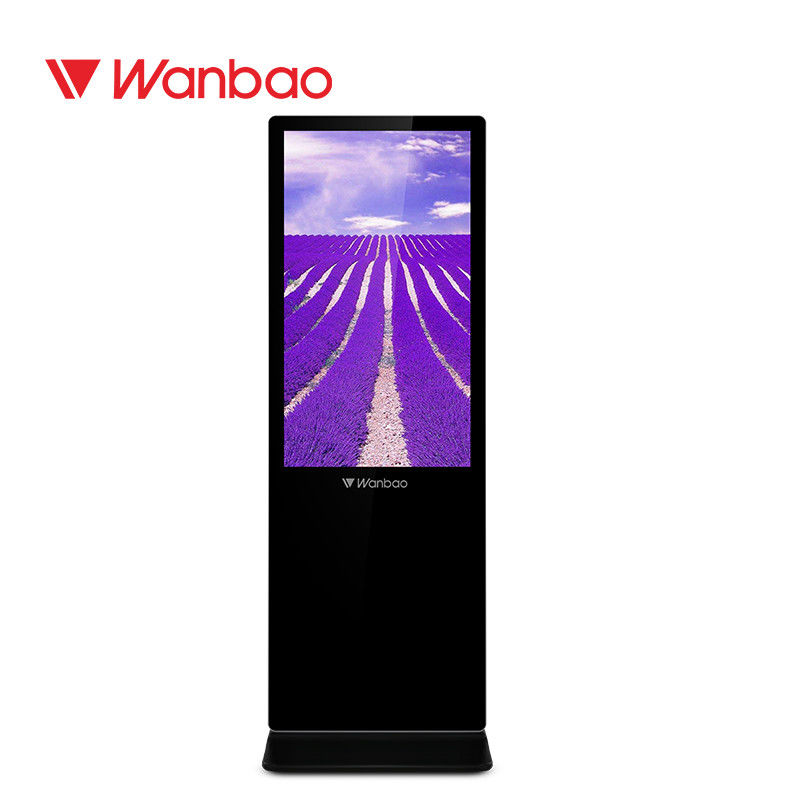 43 50 55 65 นิ้วตั้งพื้นเครื่องเล่นโฆษณา LCD หน้าจอวิดีโอ Android OEM