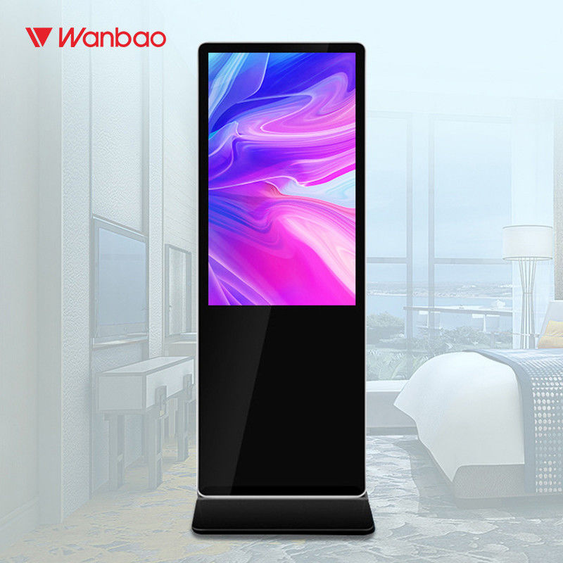 ตั้งพื้นป้ายโฆษณาในร่ม LCD ป้ายดิจิตอล WiFi Full HD Digital Advertising Panel
